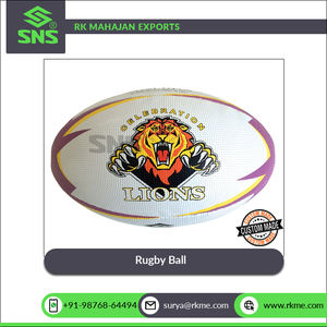 Prix d'usine direct excellente qualité cousu à la main 2 couches stratification et vessie en latex ballon de rugby économique pour l'entraînement - Product Image 4