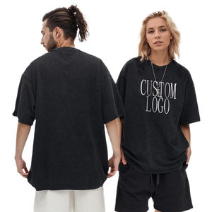 Camiseta Unisex Oversize de Algodón Lavado Estilo Vintage Impex al por Mayor 2026 |   Tela de Alta Resistencia con Lavado Ácido de 320g |   Gráfico Personalizado - Product Image 1