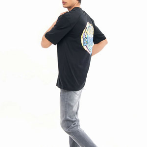 100% algodón de calidad de lujo de gran tamaño Boxy Fit hombro caído diseño personalizado en blanco cuello falso camiseta de calidad premium - Product Image 3