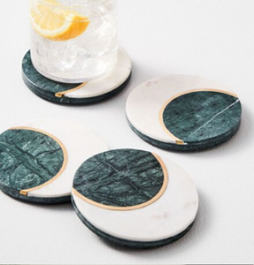 Ces sous-verres carrés texturés en marbre multicolore sont des articles uniques, disponibles à des prix de gros. - Product Image 5