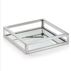 ถาดเสิร์ฟอาหารโลหะสไตล์อินเดียสำหรับวางบนโต๊ะสแตนเลสสุดหรูถาดใส่ขนมผลไม้ขนมหวานบนโต๊ะ - Product Image 2