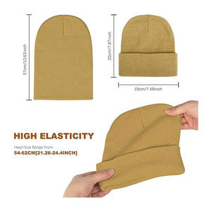 Thermal Winter Beanie <b>Hats</b> <b>Satin</b> <b>Lined</b> Knit Caps Custom Logo Beanies For Outdoor Sports & Cold Weather - Product Image 5