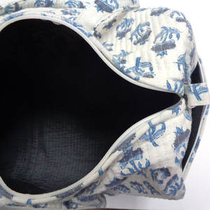 Sac de voyage week-end personnalisé Roopantaran en coton doux, imprimé à la main, tissu rayé, design client, mode, élégant, écologique - Product Image 5