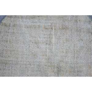 Tapis turc moderne fait à la main de grande surface 2.6x1,6 pieds Jute beige avec support en latex au design patchwork pour le couloir ou la chambre - Product Image 5