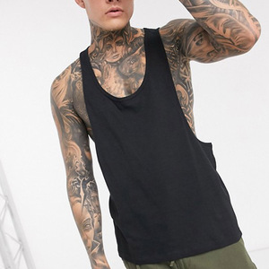 Vente en gros hommes plaine débardeurs personnalisés sans manches respirant entraînement gym gilet entraînement athlétique fitness décontracté vêtements d'été - Product Image 3