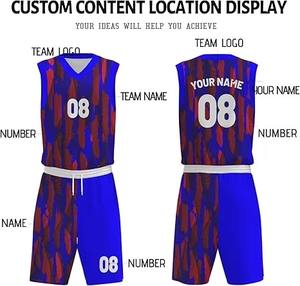 Tenue de basketball personnalisée grande taille pour homme – Nouveauté avec impression de logo, design respirant, faible MOQ, ensembles 100 % polyester à séchage rapide - Product Image 5