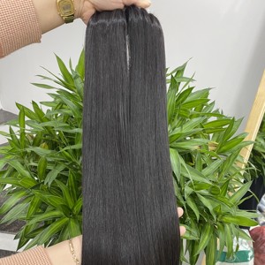 ผมต่อจากผมมนุษย์บริสุทธิ์เวียดนามทรงตรงกระดูกยาวตัดตรงสีดำพร้อมหนังกำพร้าตามธรรมชาติ - Product Image 2