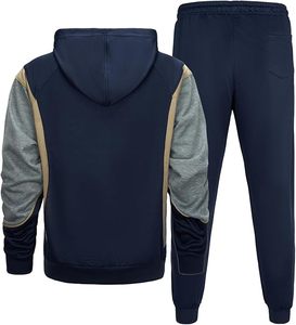 Vente en gros de survêtements ajustés en polaire polyester tech en coton pour hommes, survêtements unis coupe slim pour hommes, survêtements de jogging personnalisés - Product Image 3