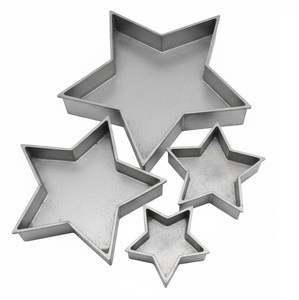 Bandeja Decorativa de Metal con Diseño de Estrella de Aluminio, Hecha a Mano, Moderna, para Decoración del Hogar, Decoración de Hoteles, Bandeja de Restaurante, Venta al por Mayor - Product Image 1