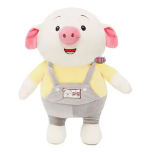 2024 Cute Pig Plush Toy Well-Dressed Soft Stuffed Animal for Babies and Children Designed with PP Filling Material