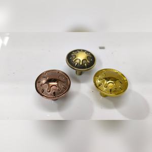 Vintage Stainless Steel Cabinet Handles Western Bull Drawer <b>Knobs</b> <b>Copper</b> Gold Antique Contemporary Eco-Friendly Furniture - Product Image 4