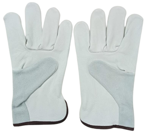 ถุงมือนิรภัยกันลื่นสำหรับคนขับไซส์ XL ถุงมือหนังวัวผสมวัสดุไนไตรล์ป้องกันการตัดป้องกันการลื่น - Product Image 1