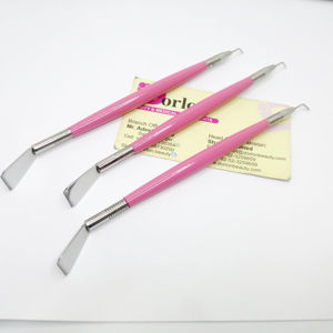Customizable Reusable Y-Shape Lash Lift Tool Sustainable Stainless Steel Eyelash Perm <b>Comb</b> Pink Eyelash Extension Separator Tool - Product Image 1