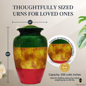 โกศใส่ศพดีไซน์สามสีสำหรับเก็บของที่ระลึกและโกศขนาดใหญ่ทนทานป้องกันการรั่วซึม - Product Image 2