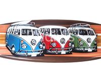 Planche de surf en bois en gros, décoration de la maison, thème voiture VW, décoration miniature en bois unique avec peinture à l'aérographe