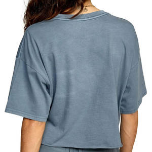 Gran oferta, camisetas recortadas para mujer, camisetas de nueva moda de verano, ropa de calle con cuello sólido, Camisetas estampadas, venta al por mayor, primavera corta - Product Image 5