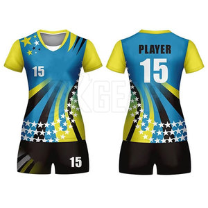 Uniforme de voleibol duradero y cómodo hecho de tela que absorbe el sudor con costuras duraderas diseñadas - Product Image 3