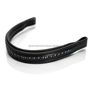 สายรัดข้อมือหนังม้าประดับคริสตัลสีกรมท่าดีไซน์ใหม่สุดคลาสสิก - Product Image 1