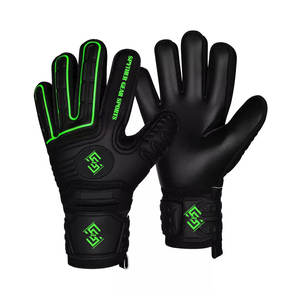Gants de gardien de but de football en latex antidérapant de haute qualité, protection des doigts, fermeture à boucle et crochet, prix de gros OEM d'usine pour hommes - Product Image 1