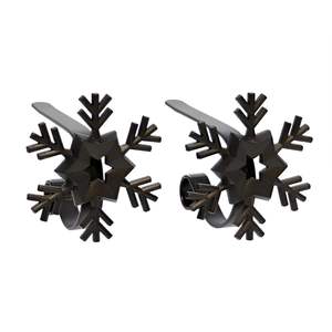 Simple minimalist metal <b>Christmas</b> <b>stocking</b> holder for fireplace elegant modern decor sturdy durable festive hanging hook - Product Image 4