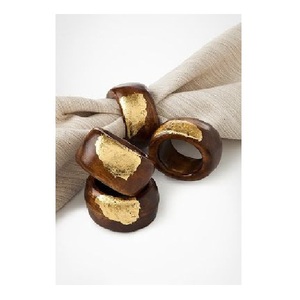 Anneaux de serviette en bois en forme de zigzag marron naturel pour la cuisine à manger cuisine fête mariage chambre salle de bain conception de table extérieure - Product Image 3