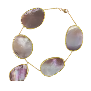 925 Sterling <b>Silver</b> Bracelet Rose Quartz Gemstone Gold Plated Classic Style Bracelet Fashionable Bracelet <b>for</b> <b>Women</b> - Product Image 1