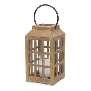 Bougeoir en métal et en bois de style victorien design de qualité supérieure en forme de cage antique bougeoir suspendu en métal au prix de vente - Product Image 1