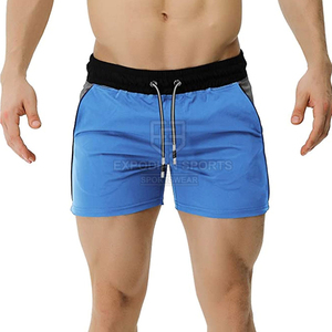 Short de sport ample avec cordon de serrage solide et décontracté pour hommes-Spandex/Polyester à séchage rapide grande taille personnalisé en gros pour la vente en ligne - Product Image 1