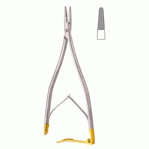 Porte-aiguilles manuel en acier inoxydable Zweifel, pinces chirurgicales réutilisables, ensemble d'instruments médicaux certifiés CE Classe II de haute qualité - Product Image 1