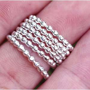Handmade 925 Sterling <b>Silver</b> Dainty Midi Knuckle <b>Ring</b> Thin Band <b>Stacking</b> Toe <b>Rings</b> for Women Stackable Fine Piercing Jewelry - Product Image 1
