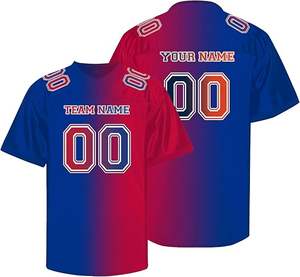 Venta al por mayor de diseño personalizado de impresión completa fútbol americano Jersey poliéster sublimación transpirable Jersey - Product Image 4