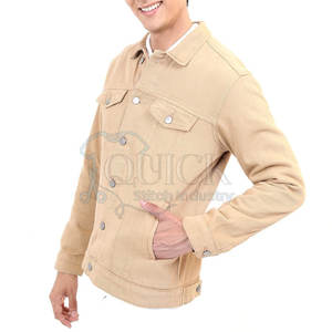Chaqueta Vaquera de Algodón 100% para Hombre, con Logotipo Personalizado Impreso en la Parte Delantera, Tallas Grandes, Primavera, Personalizada, Precio Bajo, Alta Calidad - Product Image 1