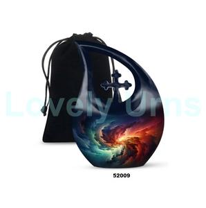 โกศใส่เถ้ากระดูกรูปกากบาทสีฟ้าสำหรับตกแต่งขี้เถ้าของมนุษย์ - Product Image 6