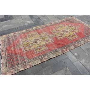 Alfombra turca de estilo Kilim de área grande de 9 'x 12', diseño de retazos rojo y amarillo, respaldo de látex, alfombra modelo de habitación de 10mm de espesor - Product Image 2