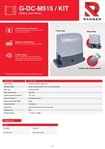 Moteur de portail coulissant DC multi-vitesses 500KG, ouvre-portail automatique avec marche arrière automatique pour usage résidentiel – Exportateur malaisien de confiance - Product Image 3