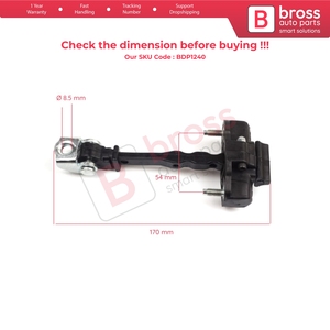BDP1240 Front Door <b>Hinge</b> Stop Check <b>Strap</b> Limiter for Grandland X A18 P1UO 2017-On 3551468 - Product Image 5