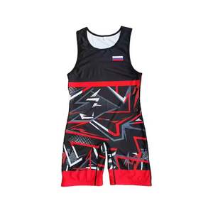 Singlets de Lucha Libre Negros de Alta Calidad OEM para Hombre, Ropa Deportiva Transpirable Personalizada para Artes Marciales - Product Image 4