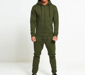 Prix d'usine, service OEM, ensemble de sport pour homme, vente chaude, vêtements de jogging d'entraînement, motif uni, veste de course, survêtement, maternité - Product Image 3