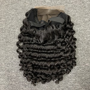 วิกผมหยิกเป็นลอนที่มีส่วนผสมของเส้นผมมนุษย์บริสุทธิ์ที่ไม่ผ่านการแปรรูปจากเวียดนามและเรียบเนียน1B สีธรรมชาติ - Product Image 6