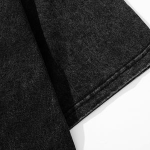 OEM Luxury High Quality 100% Cotton 220 Gsm Blank Drop Shoulder Vintage Acid Washed <b>T</b>-<b>Shirt</b> <b>Long</b> <b>Length</b> Digital Printed Pattern - Product Image 4