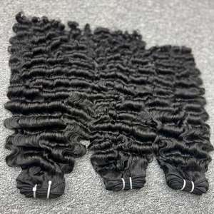 Vente en Gros Meilleure Qualité Birman Bouclés Trame Extensions de Cheveux Cheveux Humains Indiens Bruts Texture Droite Naturelle - Product Image 3