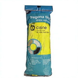 MOP IN MICROFIBRA A STRIPE PER LAVORAZIONI A UMIDO 160 Grs. VERDE E BLU (scatola da 24 pezzi) ALTA QUALITÀ E LUNGA DURATA - Product Image 1