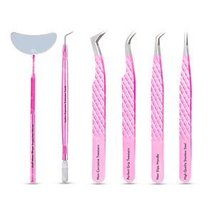 Customized Logo <b>Individual</b> Lash Tweezers With Stainless Steel Isolation and Pointed Fiber Tip for <b>Eyelash</b> Extension - Product Image 3