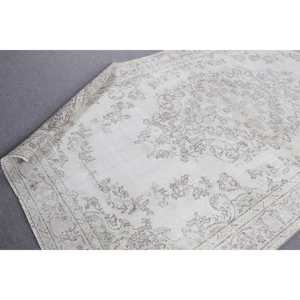 พรมตุรกี ขนาด 5.6x9.7 ฟุต พรมลายจุดสีขาว ทำจากขนสัตว์ - Product Image 5