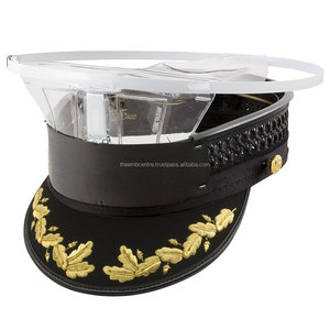 Gorras de oficial de uniforme personalizadas Gorro de uniforme Hatgerman Gorras de Oficial personalizadas de Pakistán plateadas bordadas a mano - Product Image 2