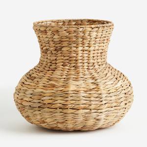 Vase décoratif en jacinthe d'eau artisanale rustique Vase en jacinthe d'eau tissé pour exposer des fleurs séchées ou comme pièce décorative - Product Image 6