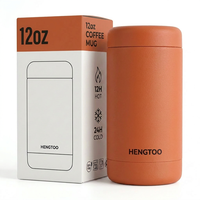 Mug à café isotherme en acier inoxydable à double paroi avec logo personnalisé, mug de voyage pour le bureau, le camping
