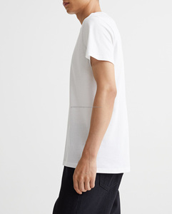 T-shirt Hip Hop en Coton 100% de Haute Qualité avec Impression Personnalisée de Logo, Dernier Style, Service OEM, Manches Courtes, Couleur Unie - Product Image 5