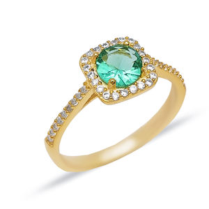 Paraiba CZ ทรงสี่เหลี่ยม 925 แหวนเงินสเตอร์ลิงเครื่องประดับขายส่ง 925 เครื่องประดับเงินสเตอร์ลิงเครื่องประดับแฮนด์เมด - Product Image 2