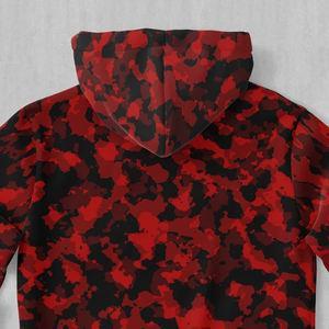 Sweat à capuche camouflage tendance pour homme 2026, streetwear brodé pour l'automne, techniques d'impression numérique et de teinture unie - Product Image 5